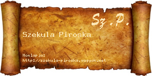 Szekula Piroska névjegykártya